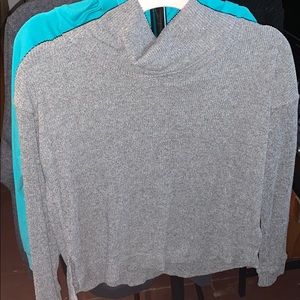 Grey turtle neck warm fall shirt